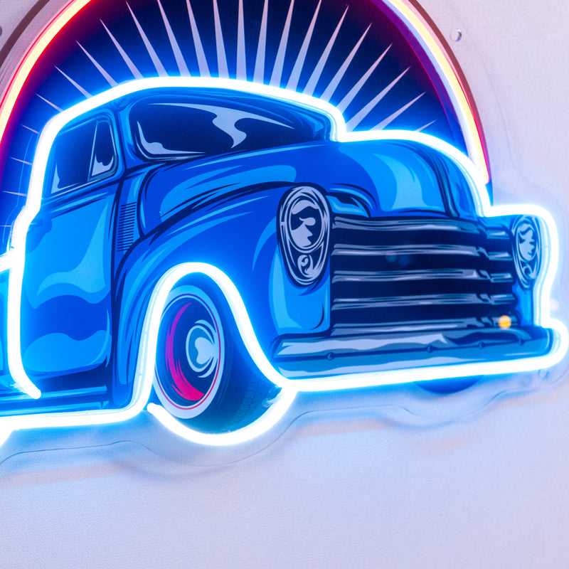 Vintage Pickup Truck LED Neon Sign Light Pop Art