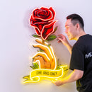 Roses Gift LED Neon Sign Light Pop Art
