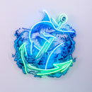Marlin Fish with Anchor LED Neon Sign Light Pop Art