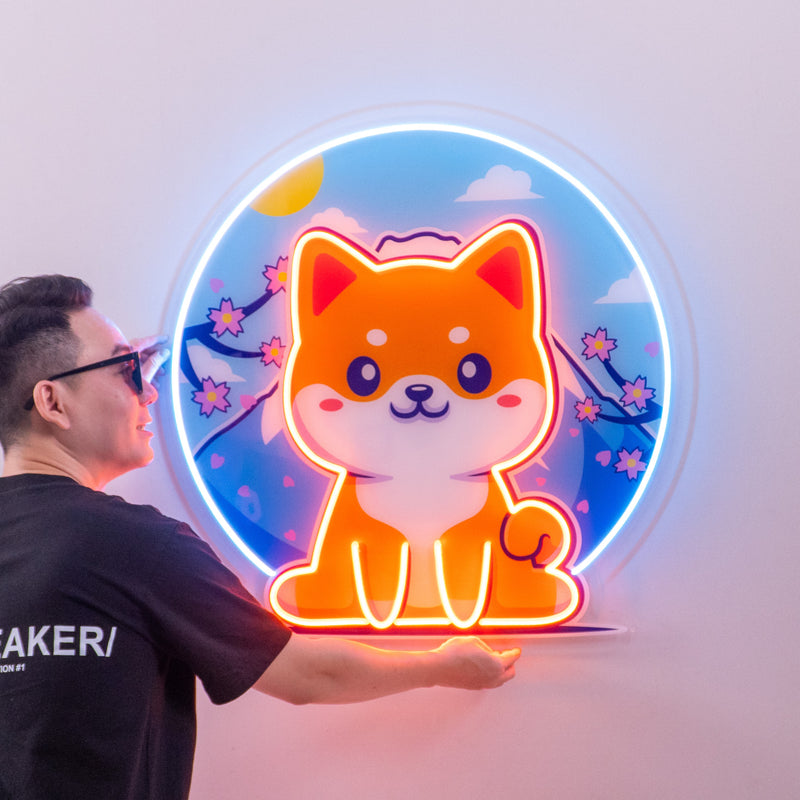 Shiba Mountain LED Neon Sign Light Pop Art