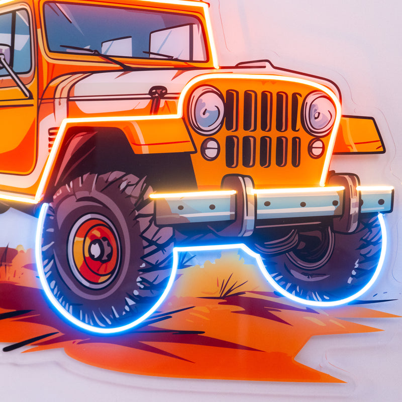 Adventure Jeep LED Neon Sign Light Pop Art