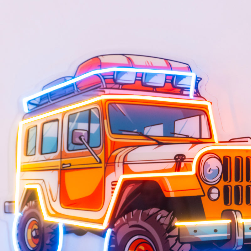 Adventure Jeep LED Neon Sign Light Pop Art