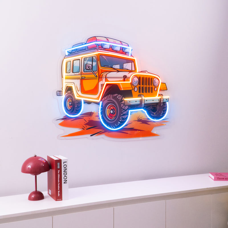 Adventure Jeep LED Neon Sign Light Pop Art