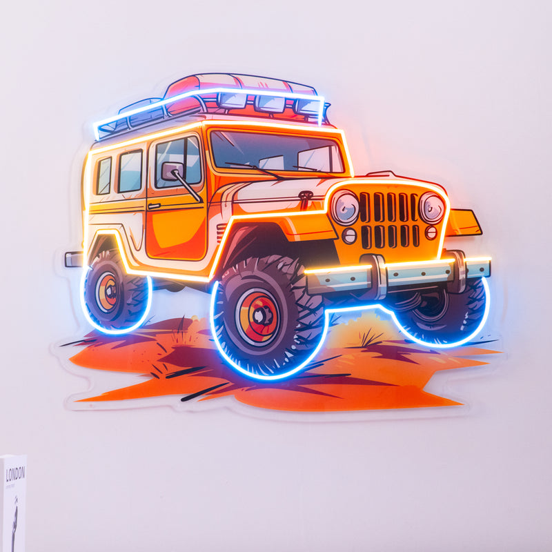 Adventure Jeep LED Neon Sign Light Pop Art