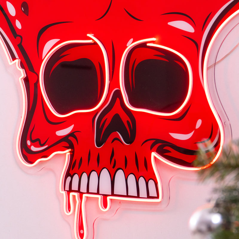 Watermelon Skull Led Neon Acrylic Artwork