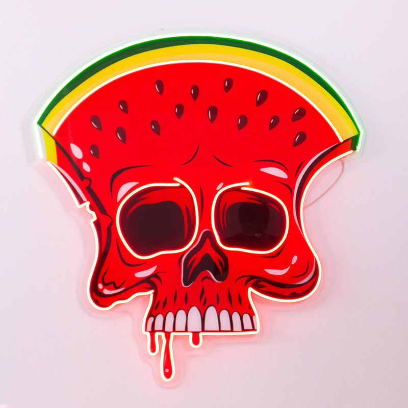 Watermelon Skull Led Neon Acrylic Artwork