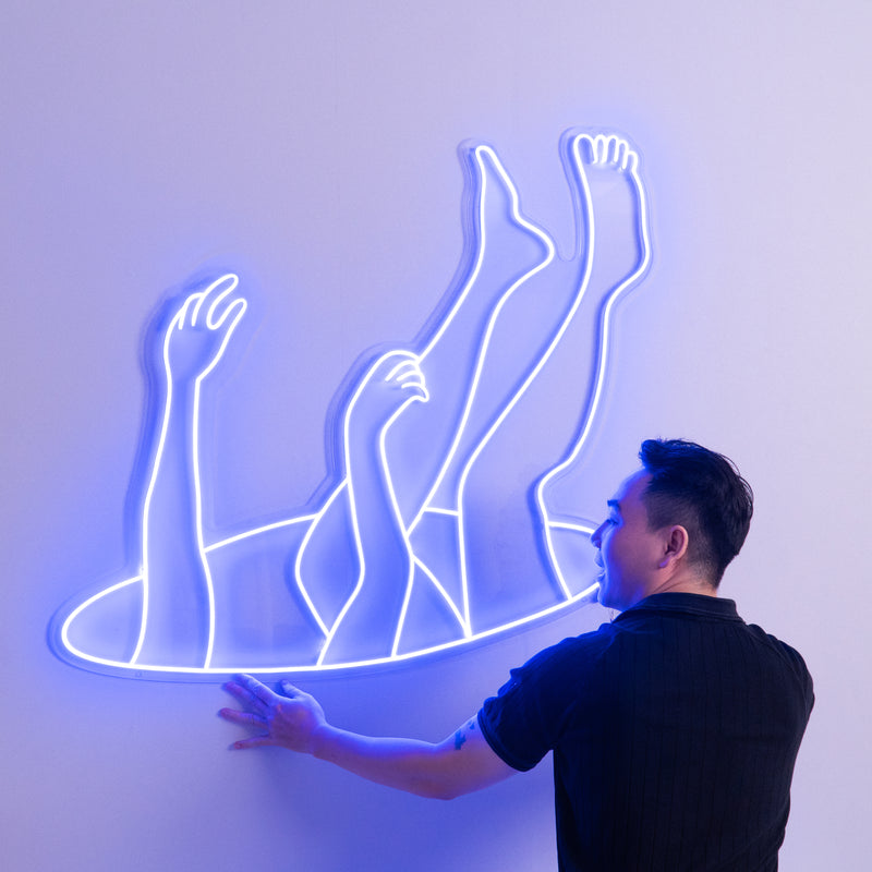 Falling Neon Sign