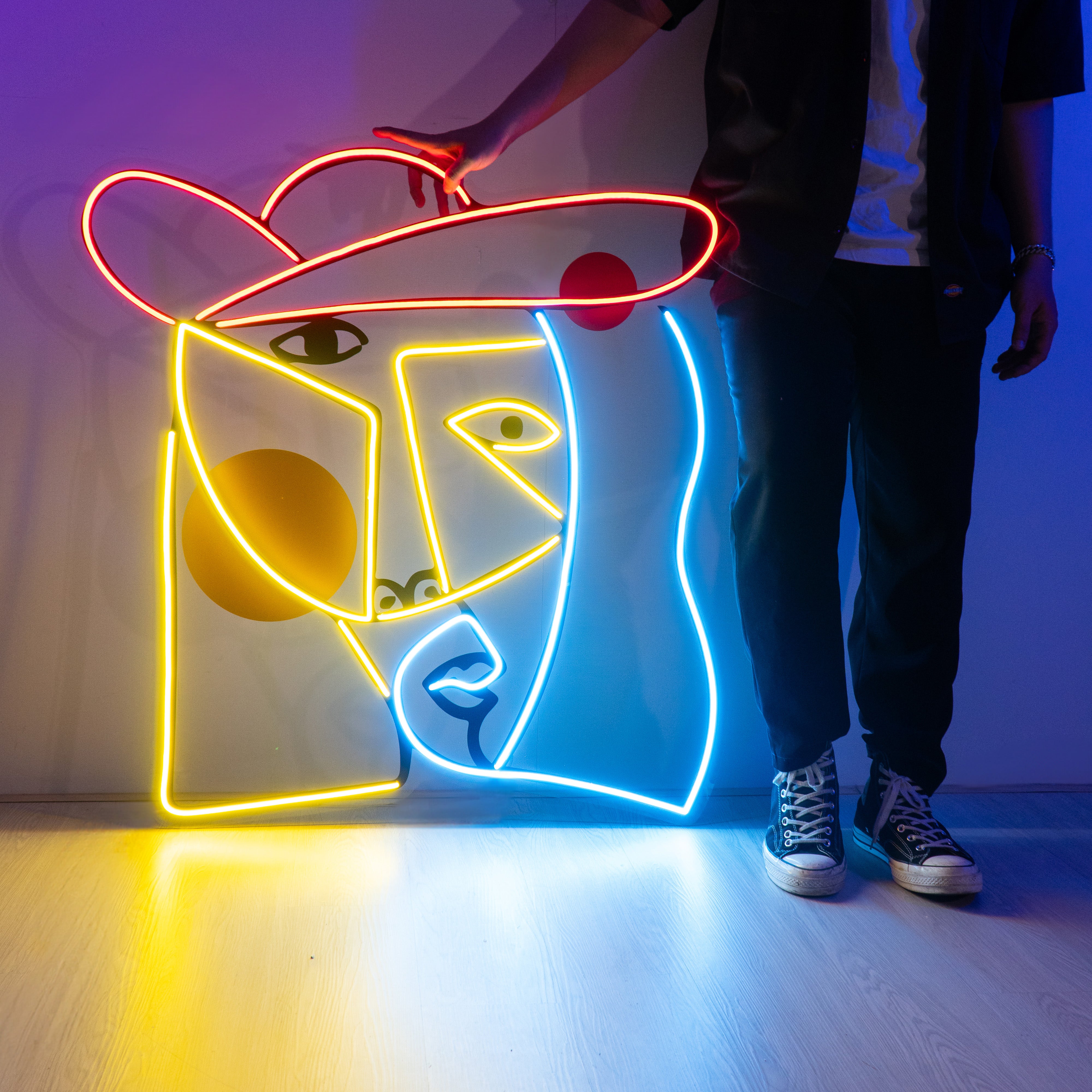 Face Abstract Art LED Neon Sign Light