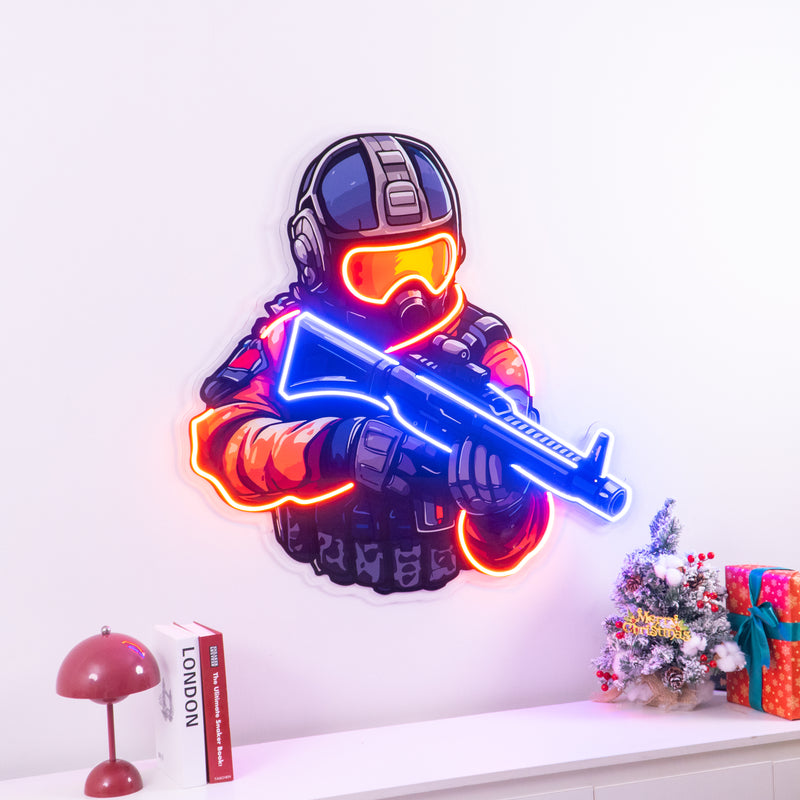 Shooting Games LED Neon Sign Light Pop Art