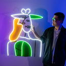 Blond Lady Abstract Art LED Neon Sign Light