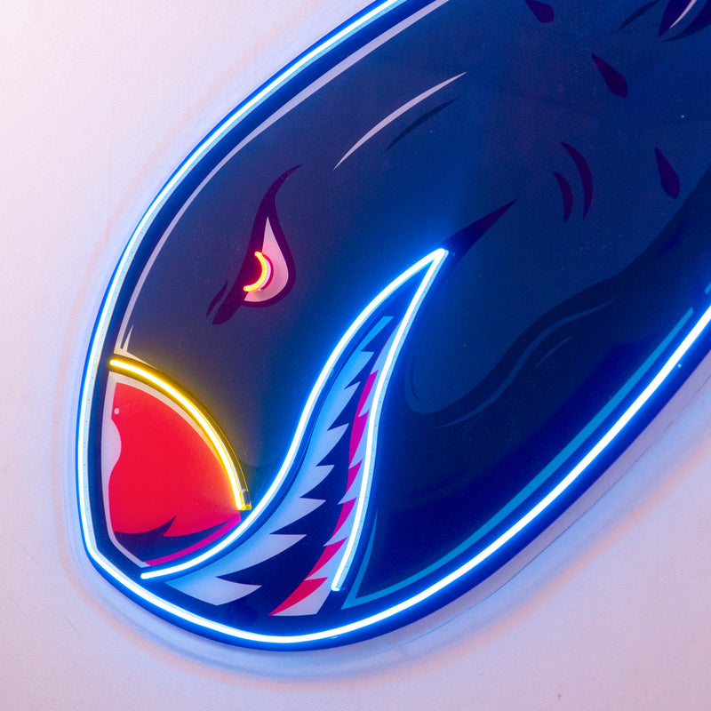 Shark Bomb LED Neon Sign Light Pop Art