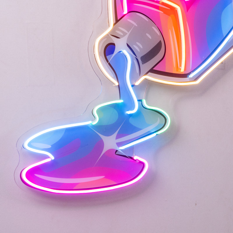 Nail Polish Spilling LED Neon Sign Light Pop Art