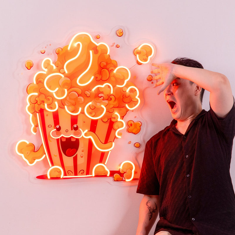 Cute Popcorn LED Neon Sign Light Pop Art