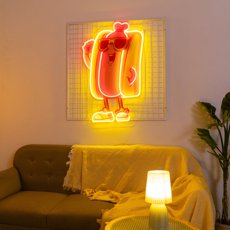 Cool Hot Dog LED Neon Sign Light Pop Art