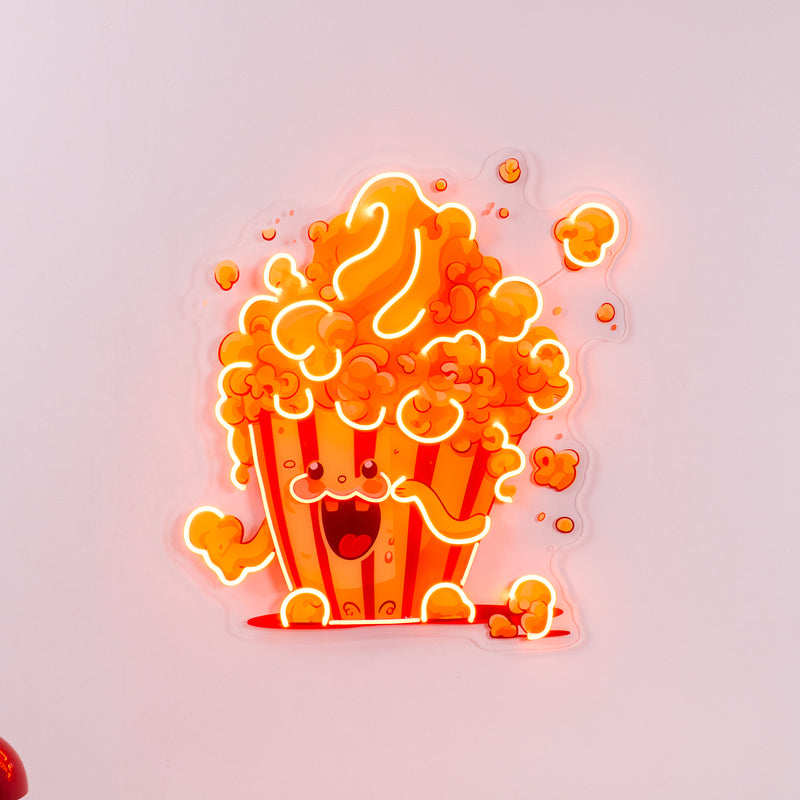 Cute Popcorn LED Neon Sign Light Pop Art