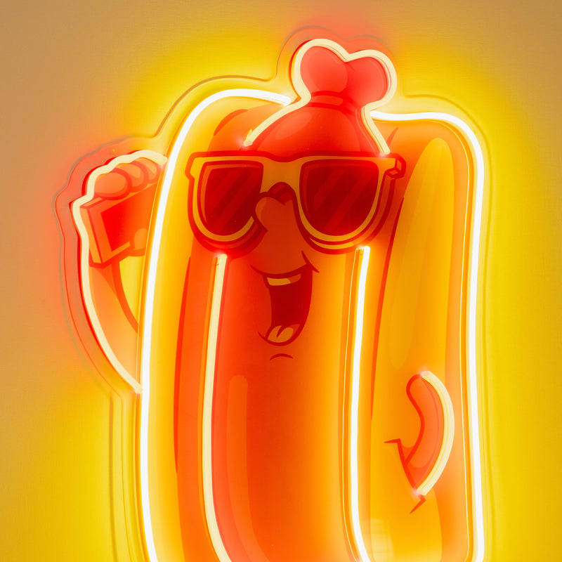 Cool Hot Dog LED Neon Sign Light Pop Art