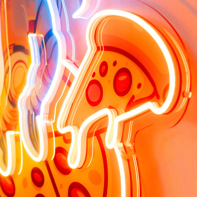 Astronaut Pizza Led Neon Acrylic Artwork