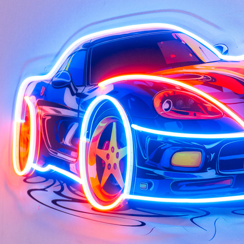 Sports Car LED Neon Sign Light Pop Art