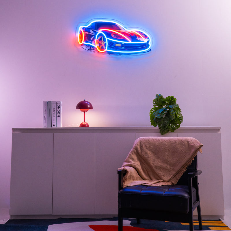 Sports Car LED Neon Sign Light Pop Art