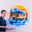 Fishing Cartoon LED Neon Sign Light Pop Art