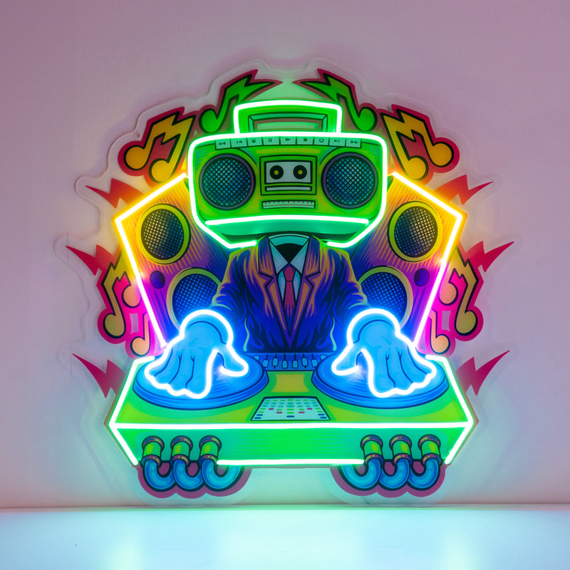 Dj Electro Music LED Neon Sign Light Pop Art