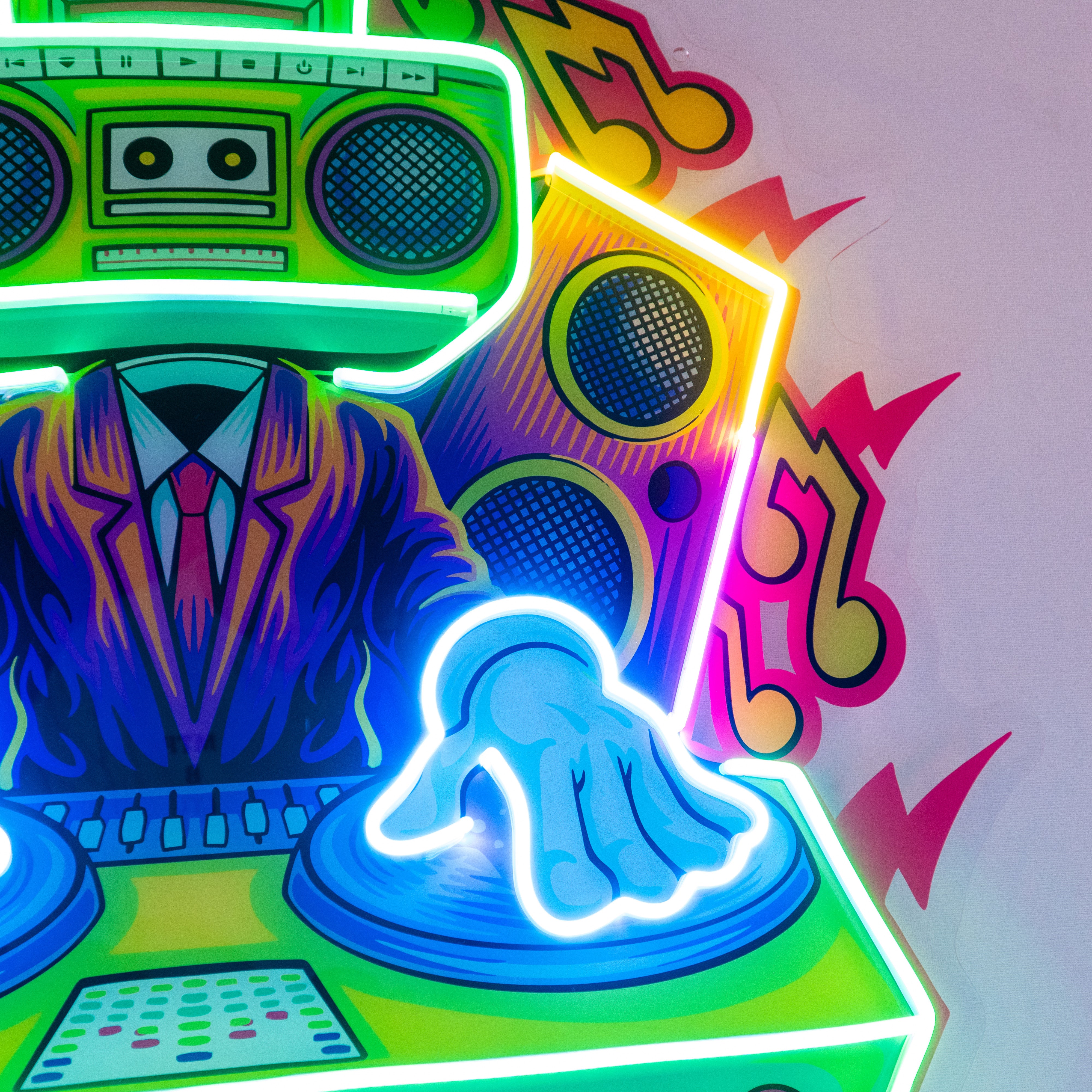 Dj Electro Music LED Neon Sign Light Pop Art
