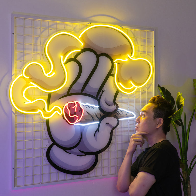 Hand Smoker Led Neon Acrylic Artwork