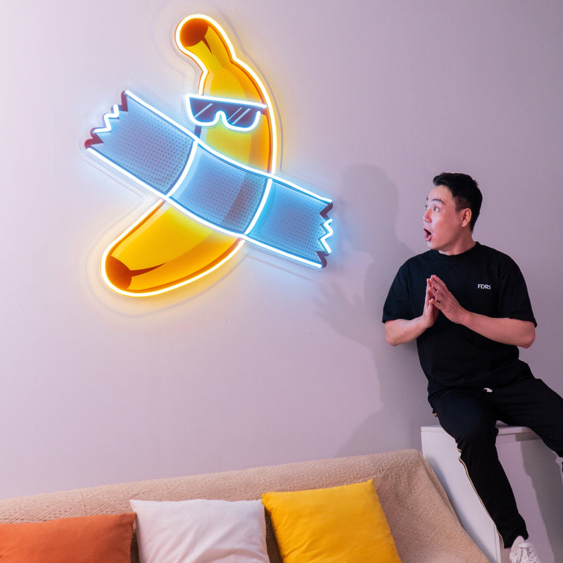 Banana Chilling Led Neon Acrylic Artwork