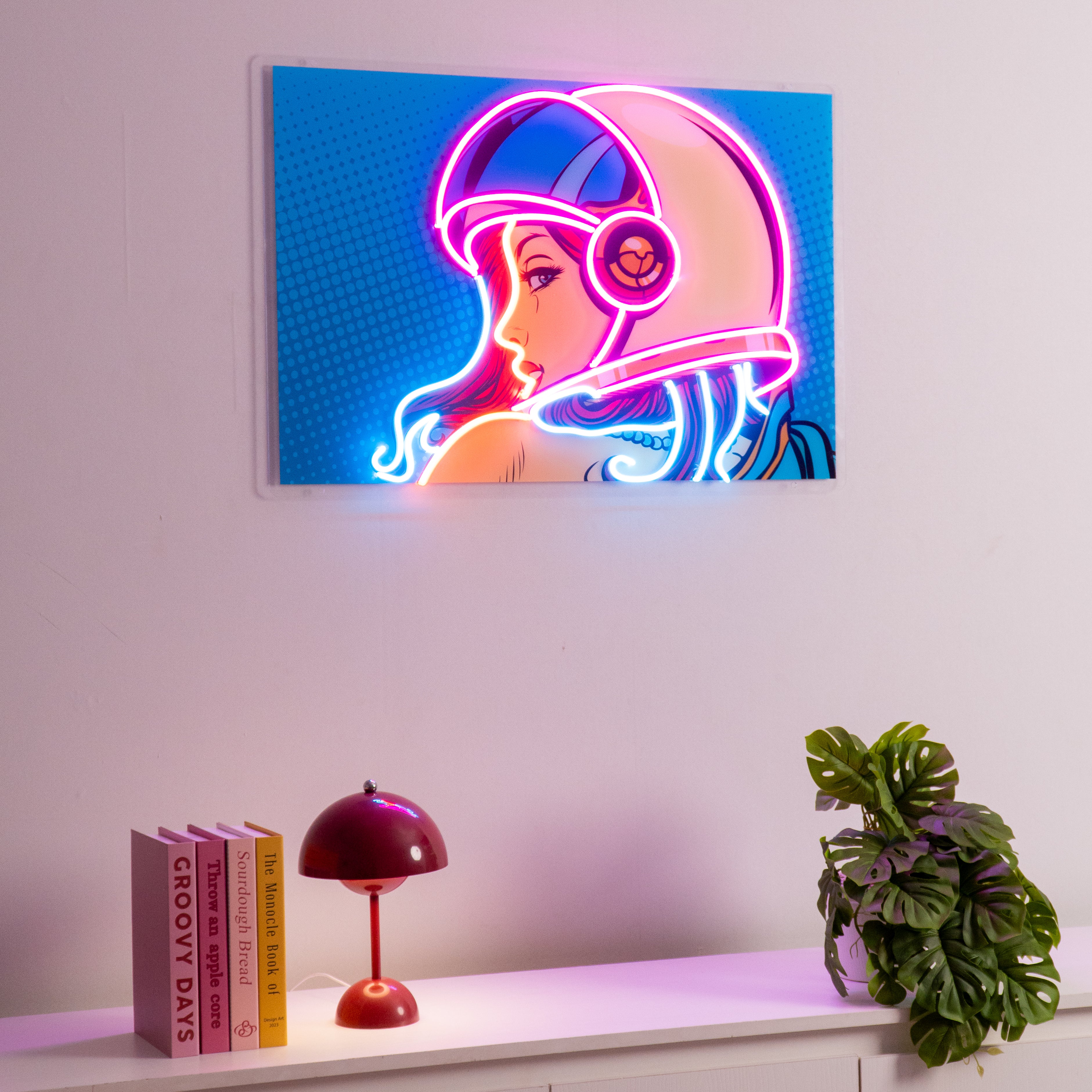 Astronaut Girl Led Neon Acrylic Artwork