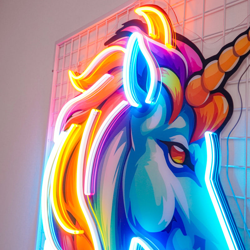Unicorn Head LED Neon Sign Light Pop Art