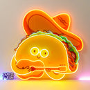 Taco Gentlemen Neon Acrylic Artwork