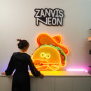 Taco Gentlemen Neon Acrylic Artwork