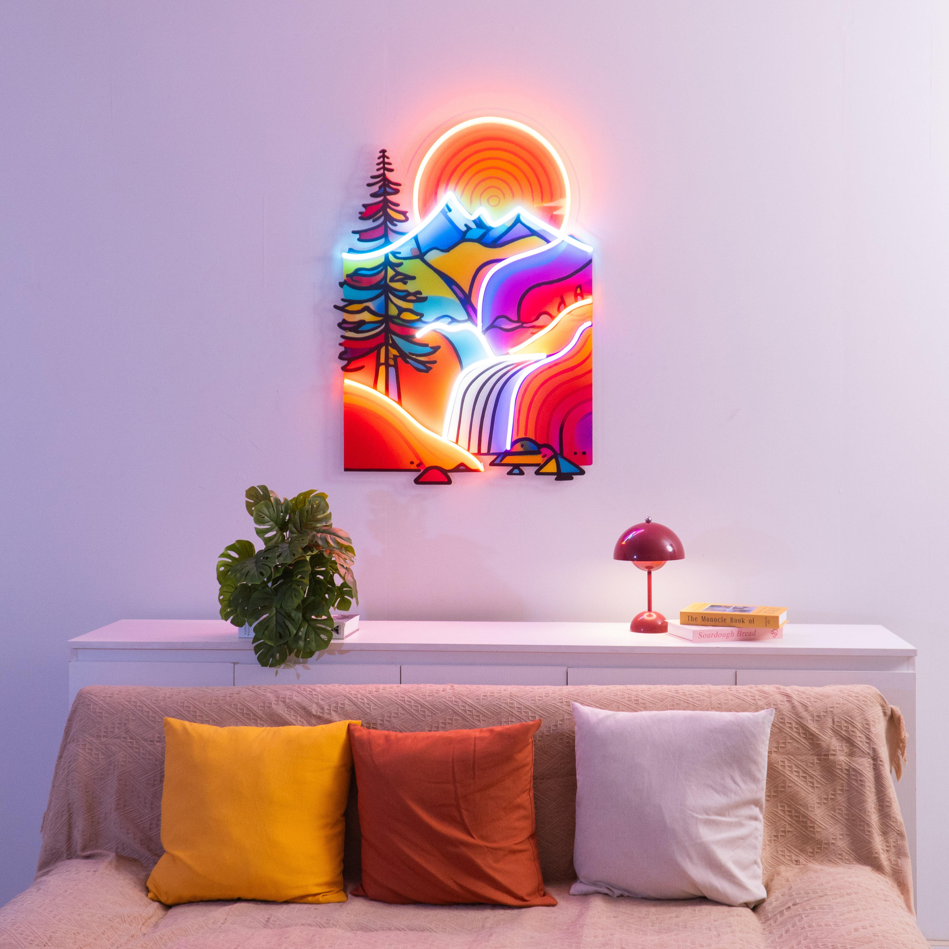 Landscape Painting In Abstract Art LED Neon Sign Light Pop Art