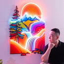 Landscape Painting In Abstract Art LED Neon Sign Light Pop Art