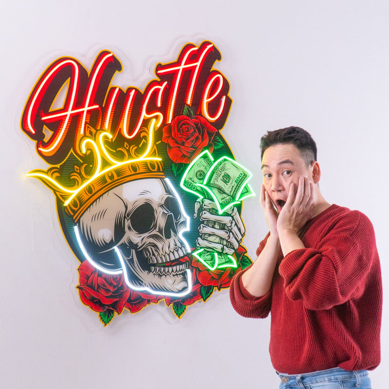 Rich Skull LED Neon Sign Light Pop Art