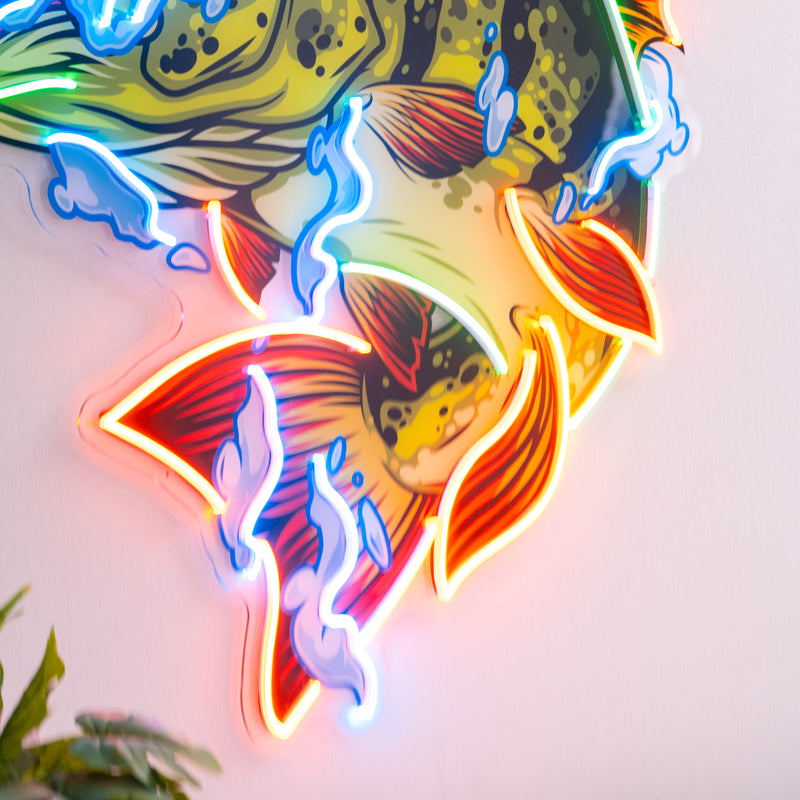 Fish Art LED Neon Sign Light Pop Art