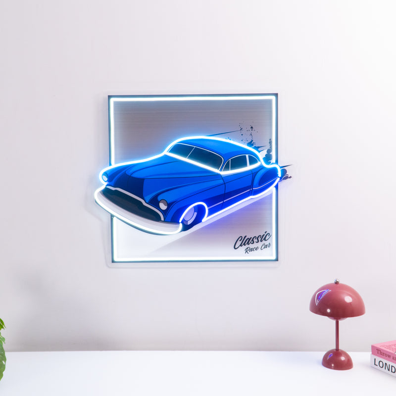 Hot Rod Racer LED Neon Sign Light Pop Art