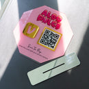 Custom Single QR Code Octagon Stand