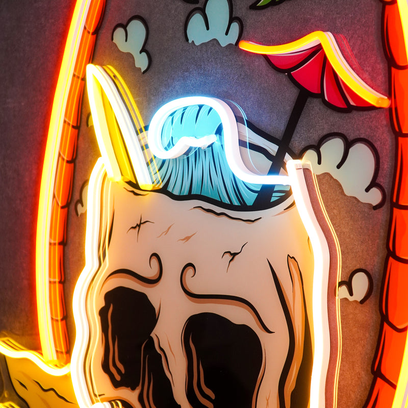 Skull Island LED Neon Sign Light Pop Art