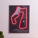 America Formula F1 Circuit LED Neon Sign Light Pop Art
