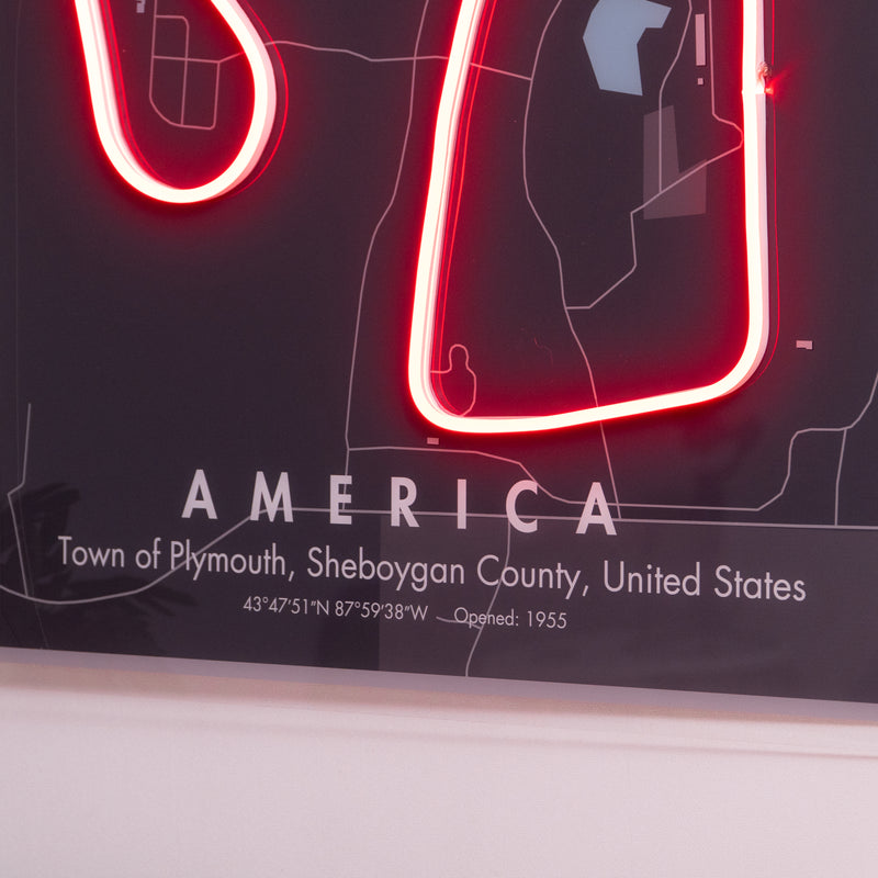 America Formula 1 Circuit LED Neon Sign Light Pop Art