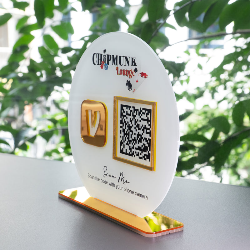 Custom Single QR Code Circle Stand