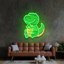 Dinosaur Clapping LED Neon Sign Light Pop Art