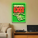 Dramatic Exit LED Neon Sign Light Pop Art