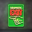 Dramatic Exit LED Neon Sign Light Pop Art
