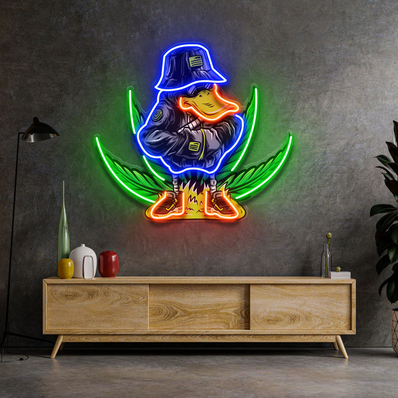 Duck In Weed LED Neon Sign Light Pop Art
