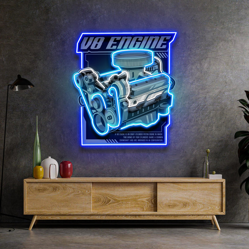 Engine LED Neon Sign Light Pop Art