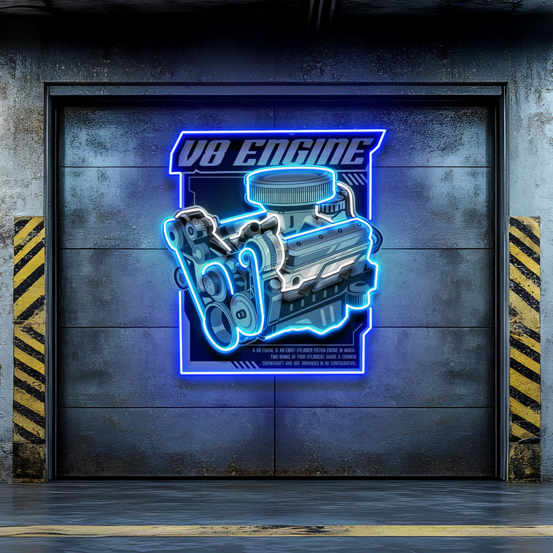 Engine LED Neon Sign Light Pop Art