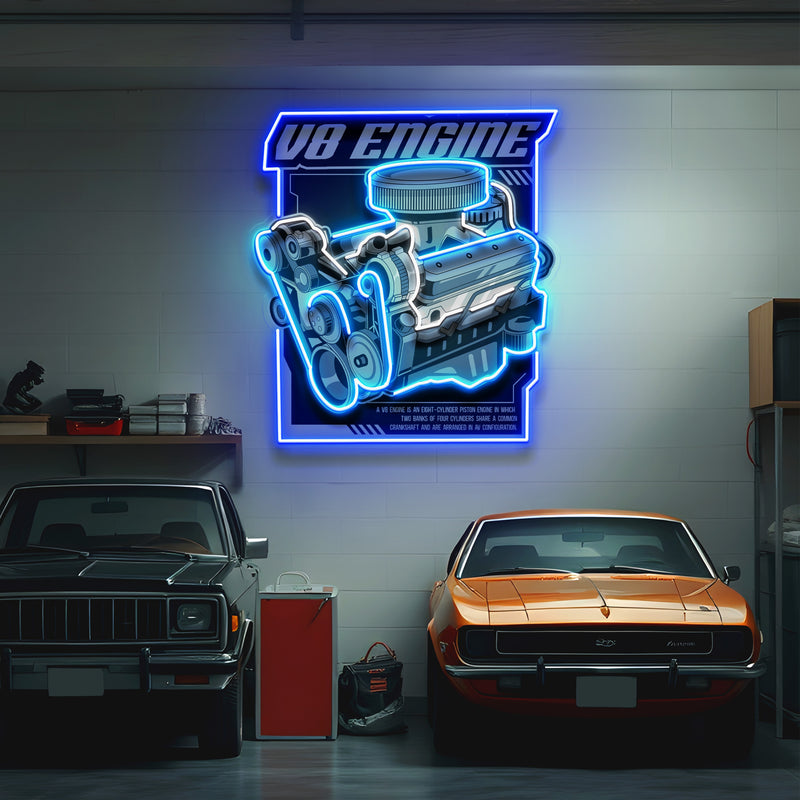 Engine LED Neon Sign Light Pop Art