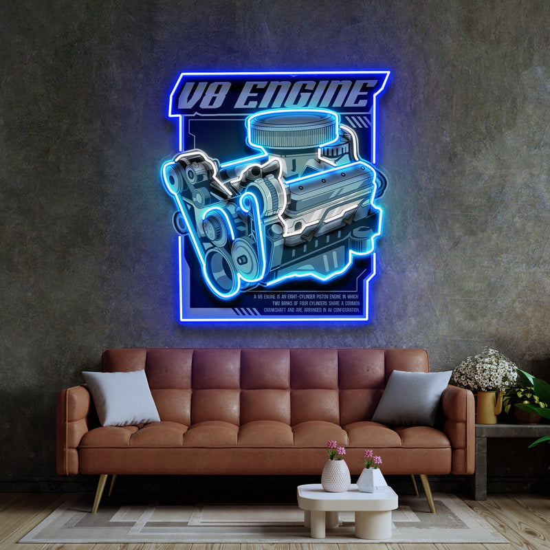 Engine LED Neon Sign Light Pop Art